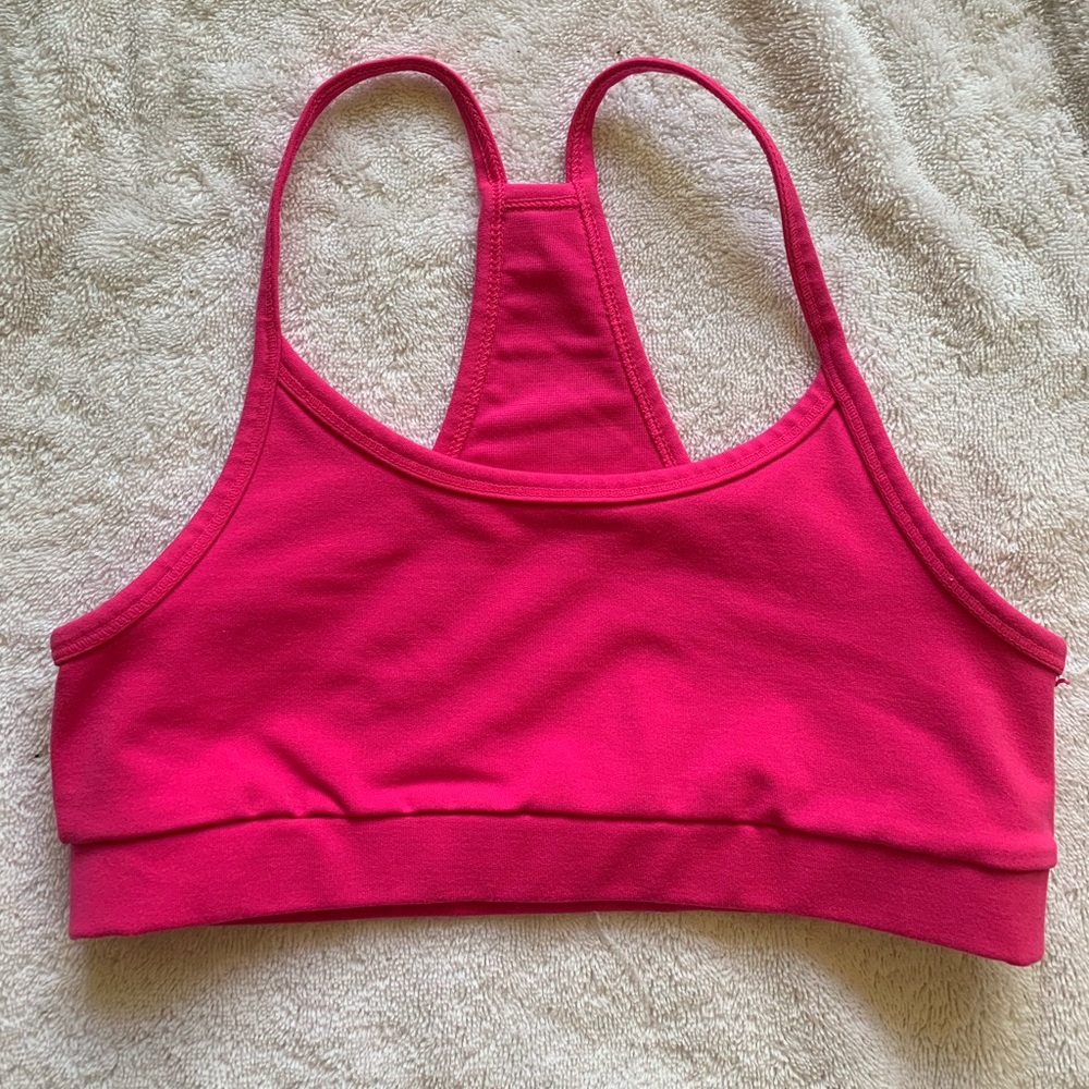 Hot pink jog bra-girls